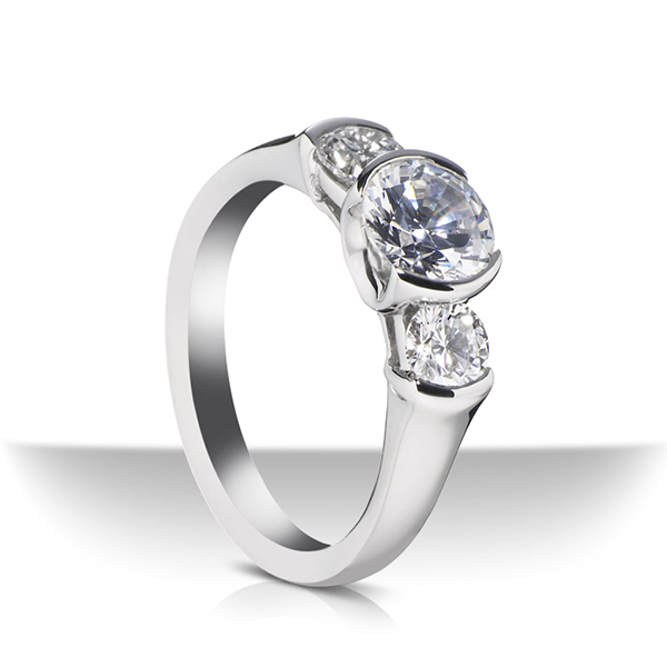 Three-Stone 'Vashon' Diamond Engagement Ring