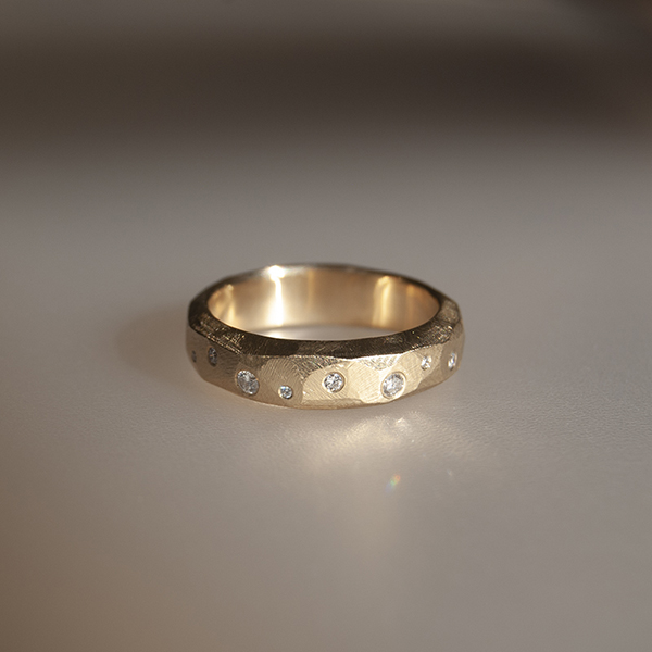 Starry 'Hewn' Diamond Band