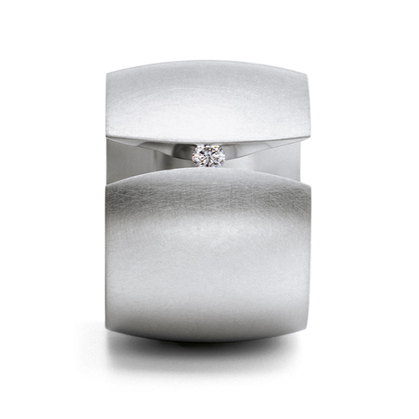 'B18' Steel Diamond Tension Ring