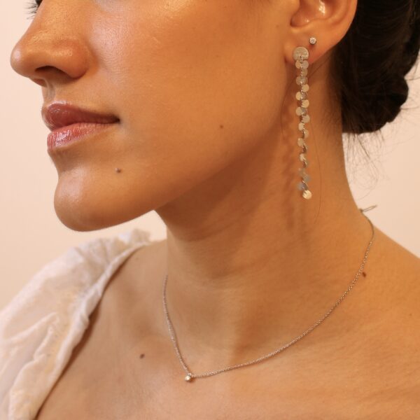 'Mimo' Diamond Necklace, White Gold - Image 2
