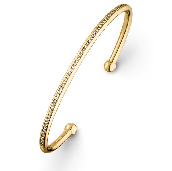Diamond Cuff-Style Bracelet, Yellow Gold
