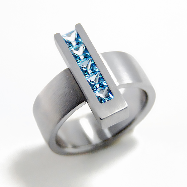 Large 'New York' Blue Topaz Ring
