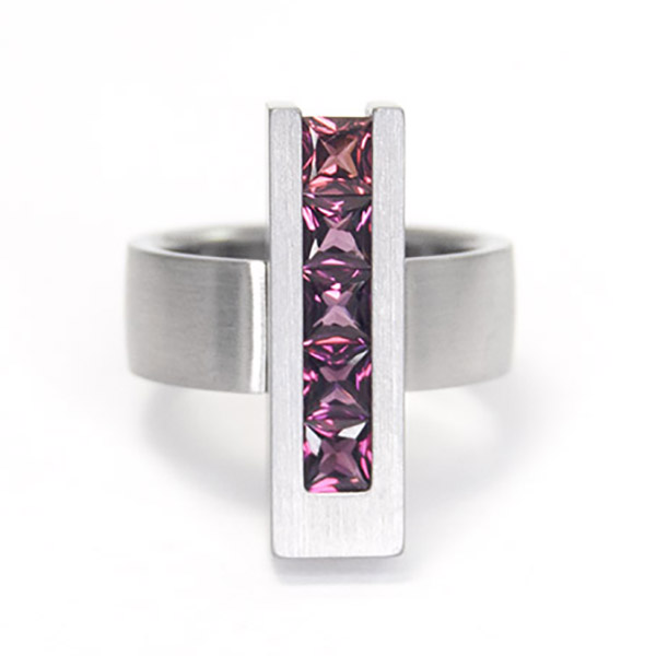 Large 'New York' Pink Topaz Ring
