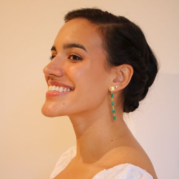 Emerald Bead Earrings