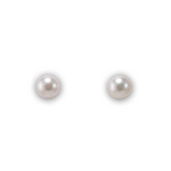 Pearl Stud Earrings, 6mm