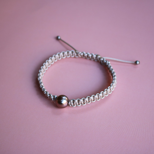 'Pearlmates' Single Tahitian Cultured Pearl Macrame Bracelet