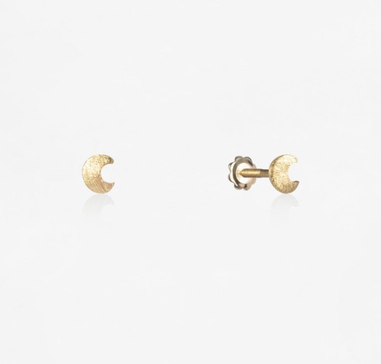 Tiny 'Moon' Stud Earrings
