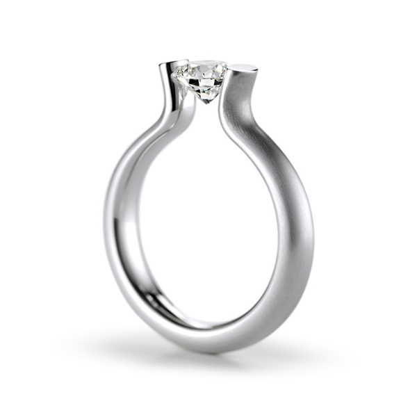 'Heaven' Diamond Tension Engagement Ring, Platinum
