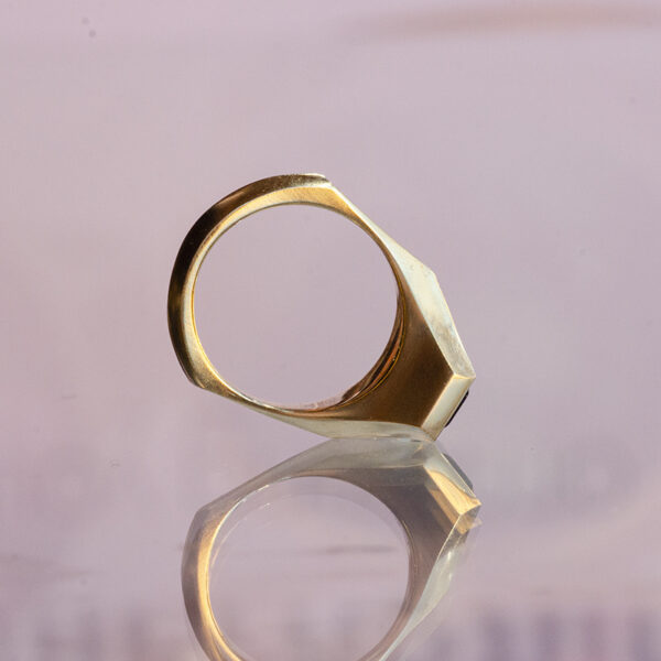 Green Tourmaline Architectural Ring - Image 2