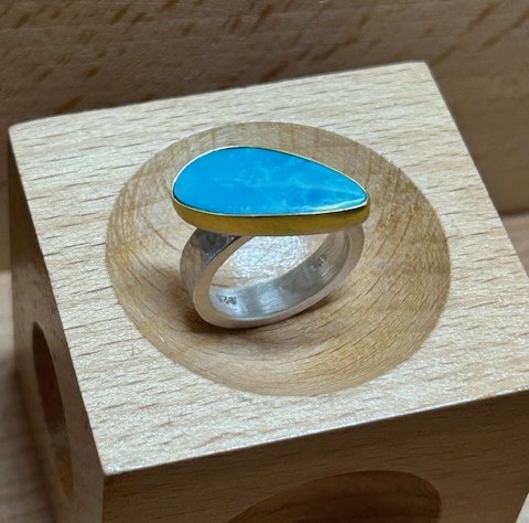 Asymmetrical Turquoise Ring