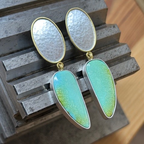 Green Turquoise Earrings