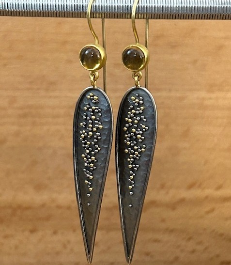 Long Citrine Earrings