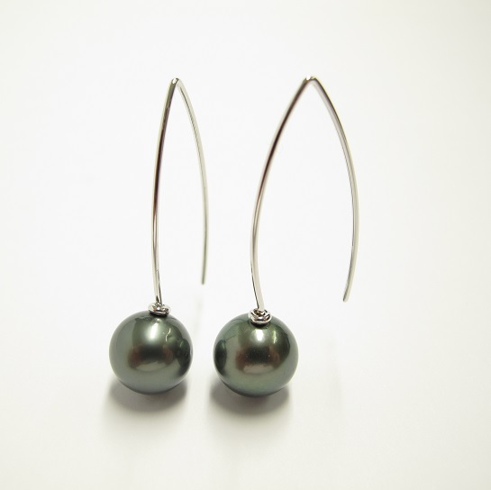 'H2O' Navette Earrings