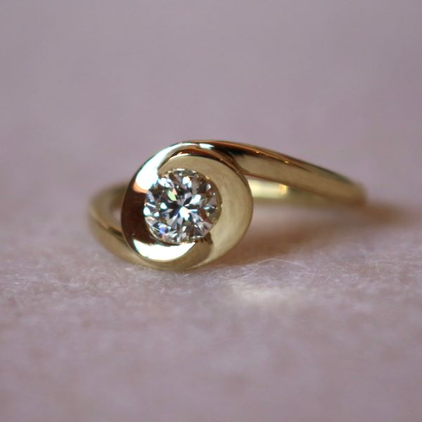 Diamond Bypass Twist Ring