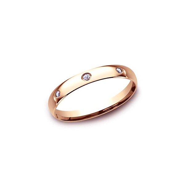 Flush-Set Diamond Band, Rose Gold