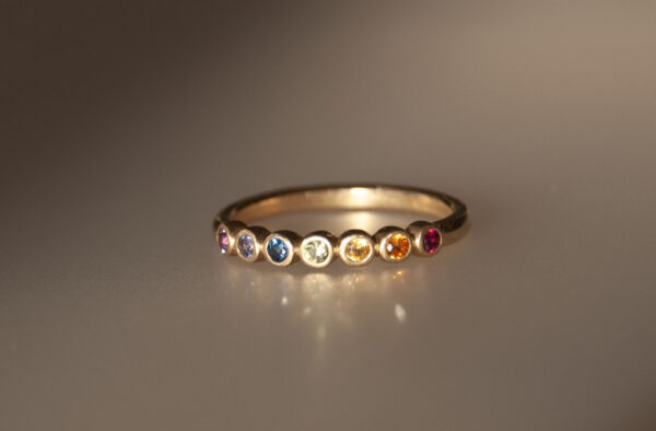 Rainbow Sapphire 'Pleiades' Ring