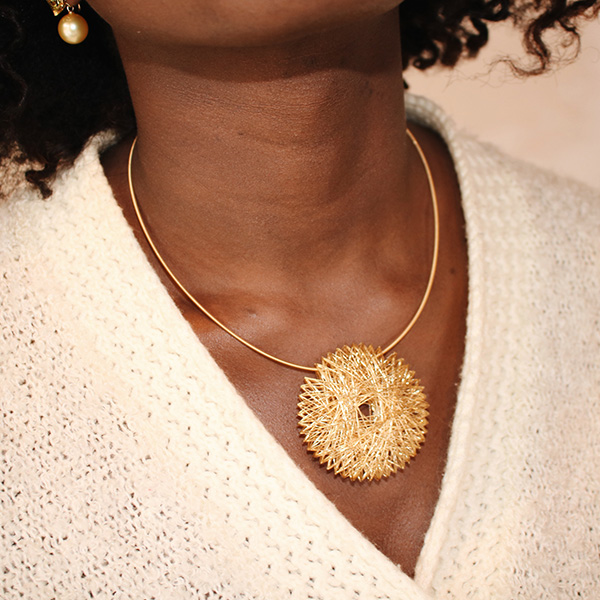 Large 'Filo D'Oro' Pendant, Classic Yellow