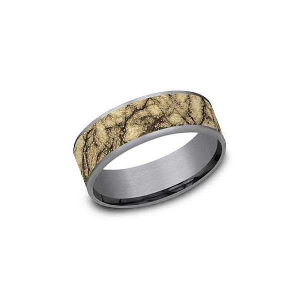 Marbled Yellow Gold and Tantalum Band