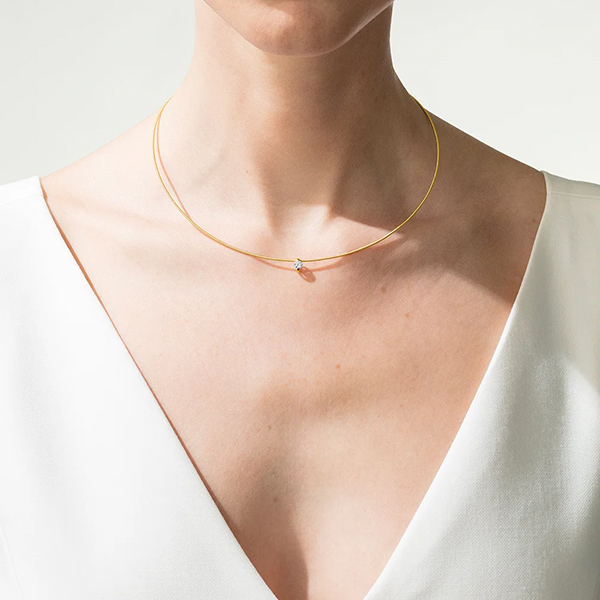 Diamond 'Princess' Pendant, Classic Yellow