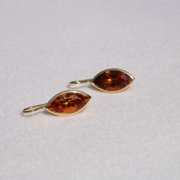 'La Gondola' Madeira Citrine Earrings