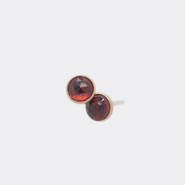 Rose-cut Garnet Stud Earrings