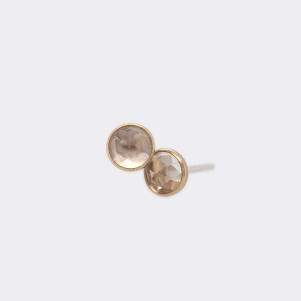 Rose-Cut WhiteTopaz Stud Earrings
