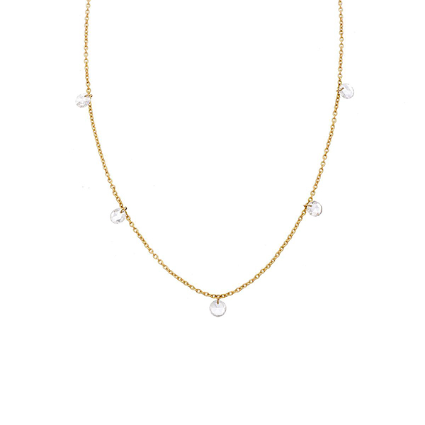 'Cien' Five Rose-Cut Diamond Necklace