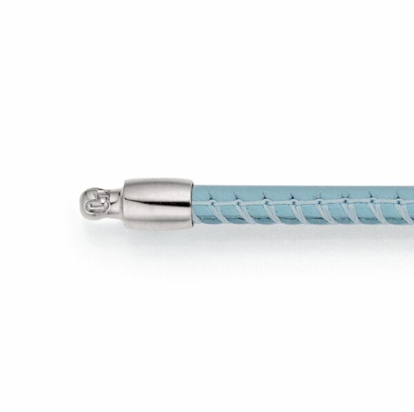 Light-Blue Leather 'Vario' Necklace