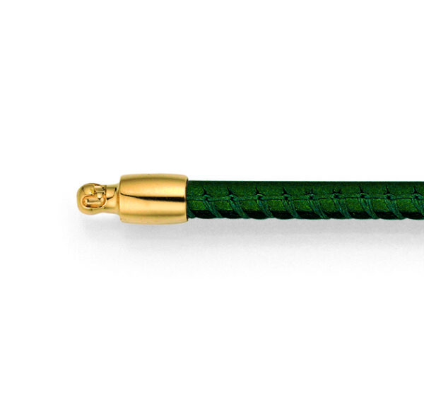 Dark Green Leather 'Vario' Necklace
