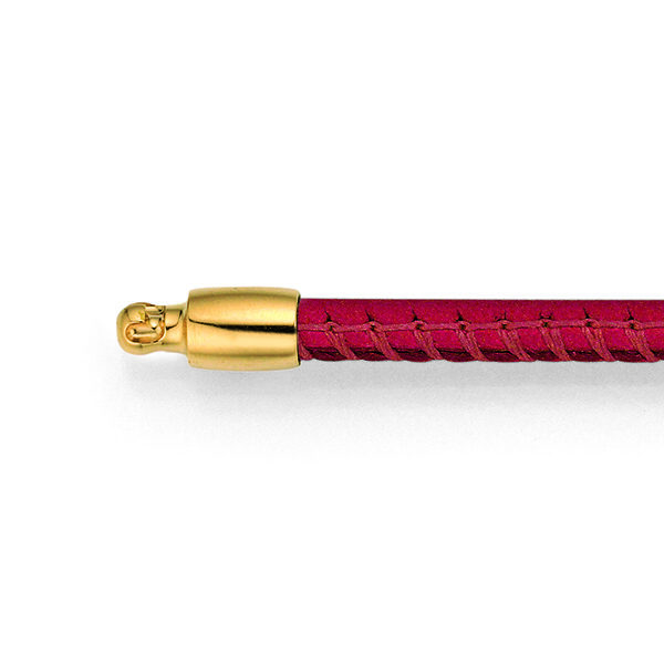 Red Leather 'Vario' Necklace
