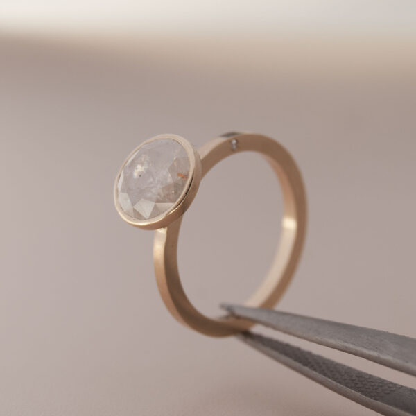 Salt & Pepper Diamond 'Saturn' Ring