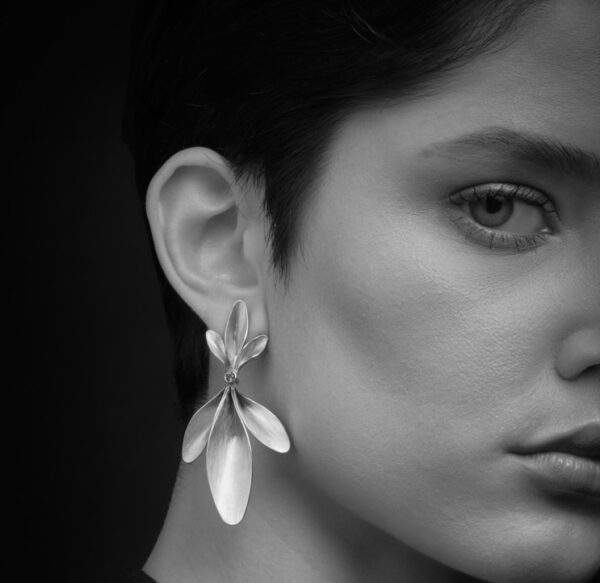 Silver 'Lakshmi' Earrings - Image 2