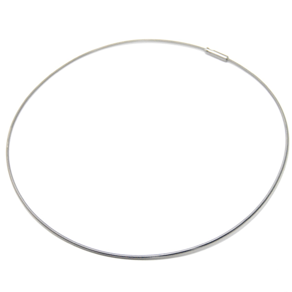 41cm Coil Necklace, Platinum