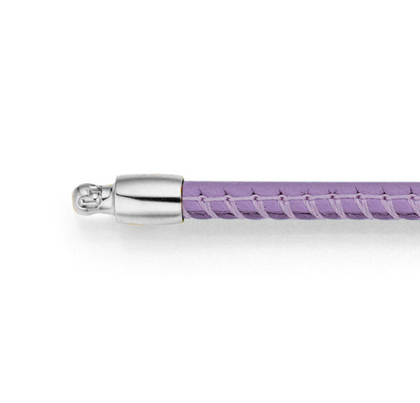 Lilac Leather 'Vario' Necklace