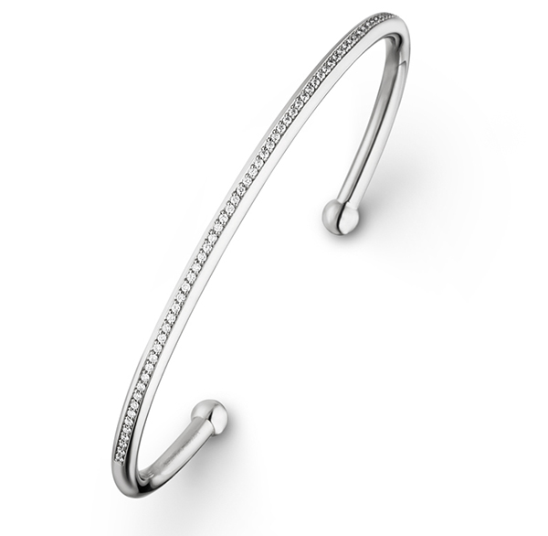 Diamond Cuff-Style Bracelet, Platinum