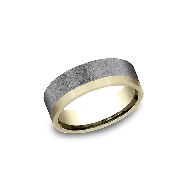 Tantalum and Yellow Gold Band