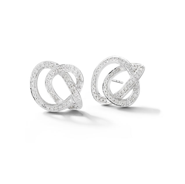 Scribble Pavé Stud Earrings