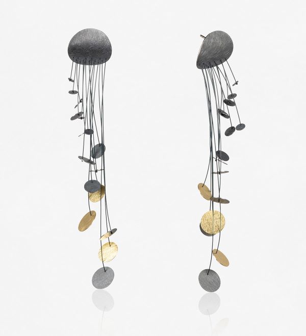 Long 'Pluja' Two-Tone Earrings