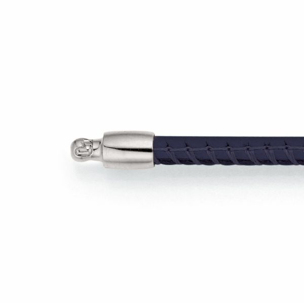 Blue/Black Leather 'Vario' Necklace