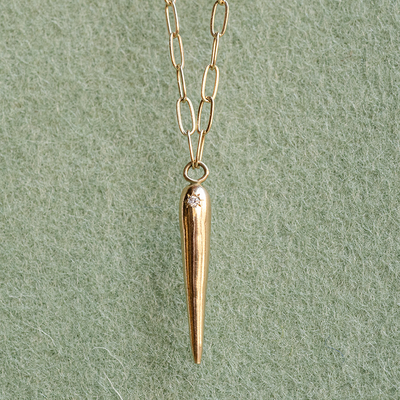 Paperclip Spike Chain Necklace