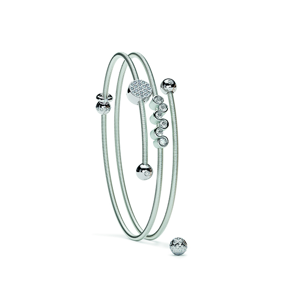 Double Winding 'Colette C Embrace' Bracelet, Platinum 950