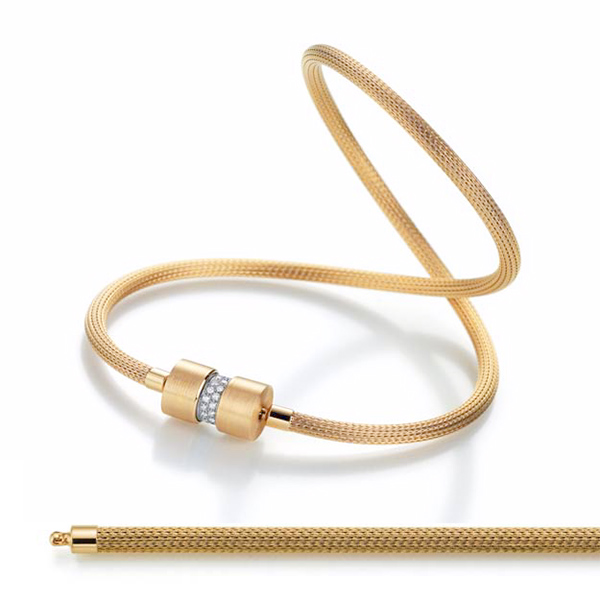 Knitted Mesh Vario Necklace, 16 inches