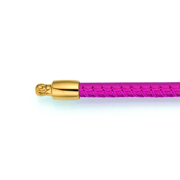 Pink Leather 'Vario' Necklace