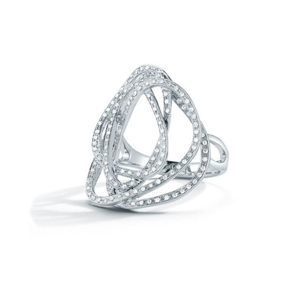Scribble Pavé Tangle Ring