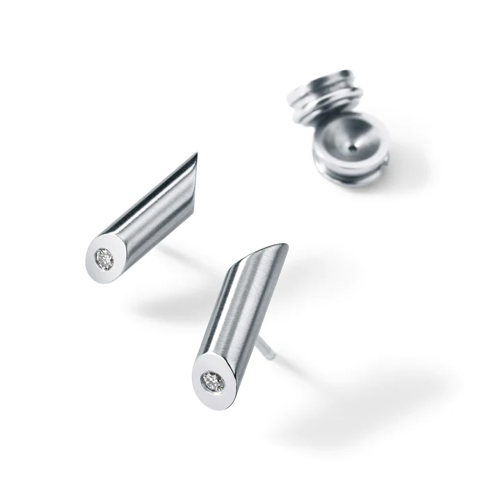 Single Diamond 'Pendulum' Earrings