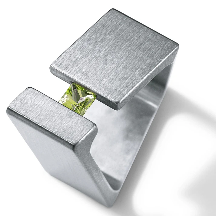Peridot Rhomboid Ring
