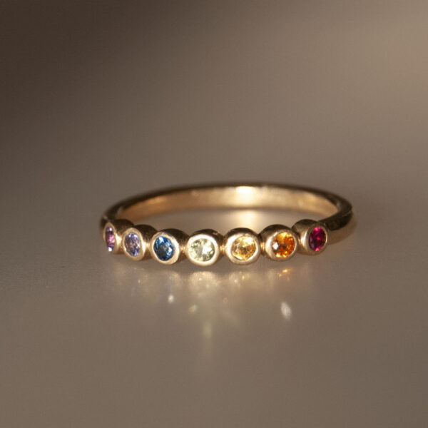 Rainbow Sapphire 'Pleiades' Ring