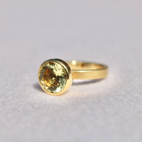 Yellow Citrine 'Blub' Ring