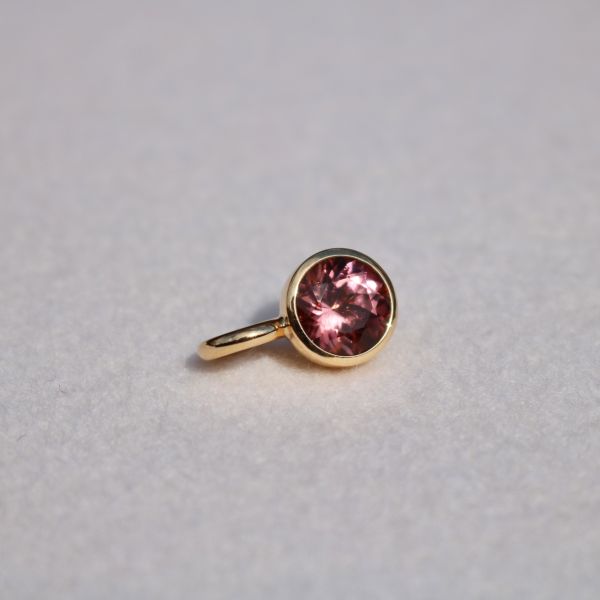 Dusty Rose Tourmaline 'Blub' Pendant