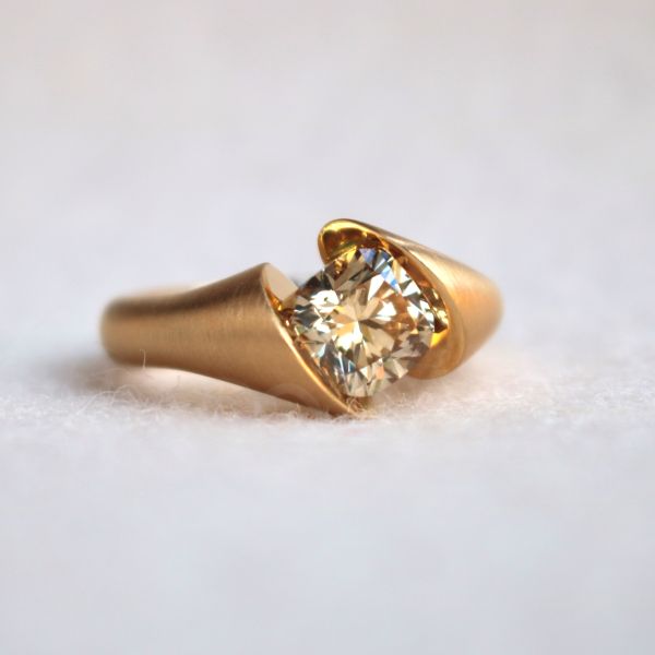 'Calla' Cushion-Cut Diamond Ring
